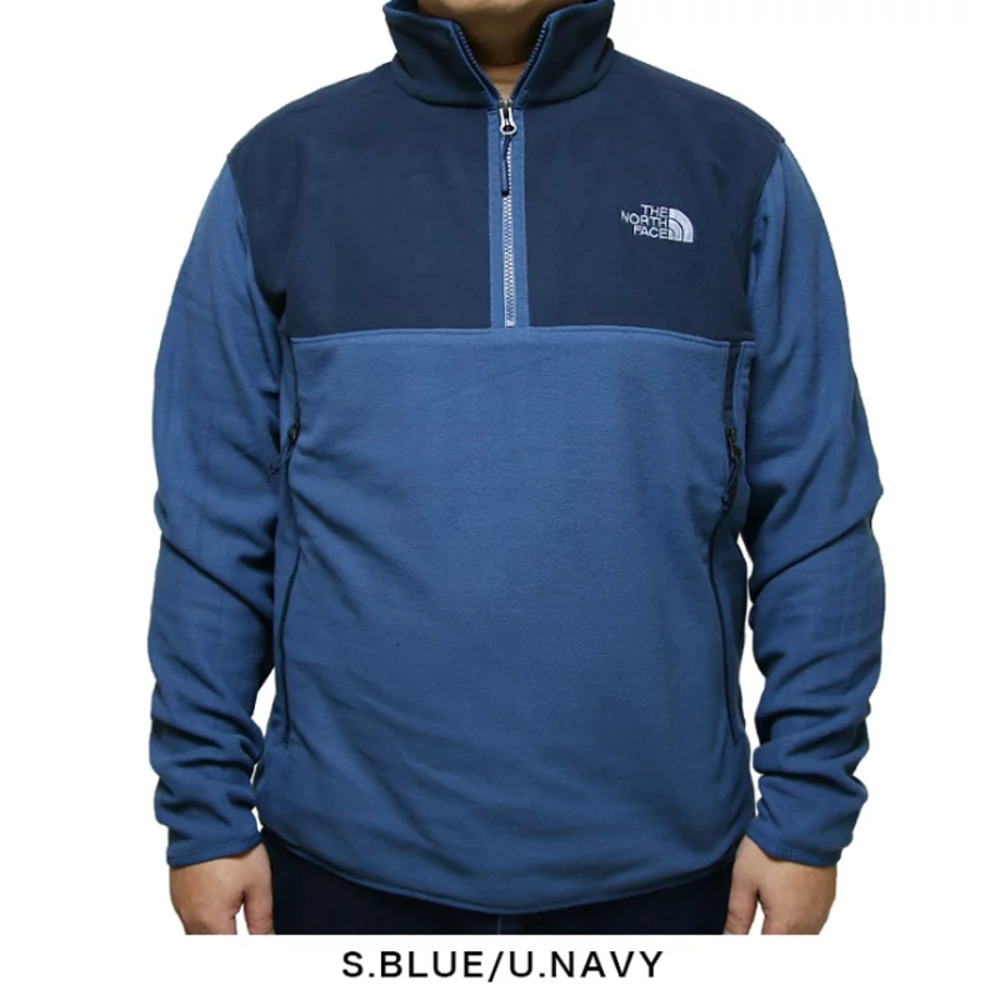 The North Face Fleece Jacket Large Blue Glacier 1/4 Zip Long Sleeve Pullover